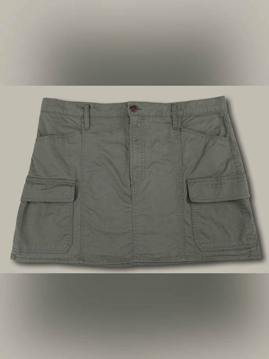 GAP Dresses & Skirts - Gap Olive Green High Rise Utility Cargo Mini Skirt Size 16 Twill Streetwear